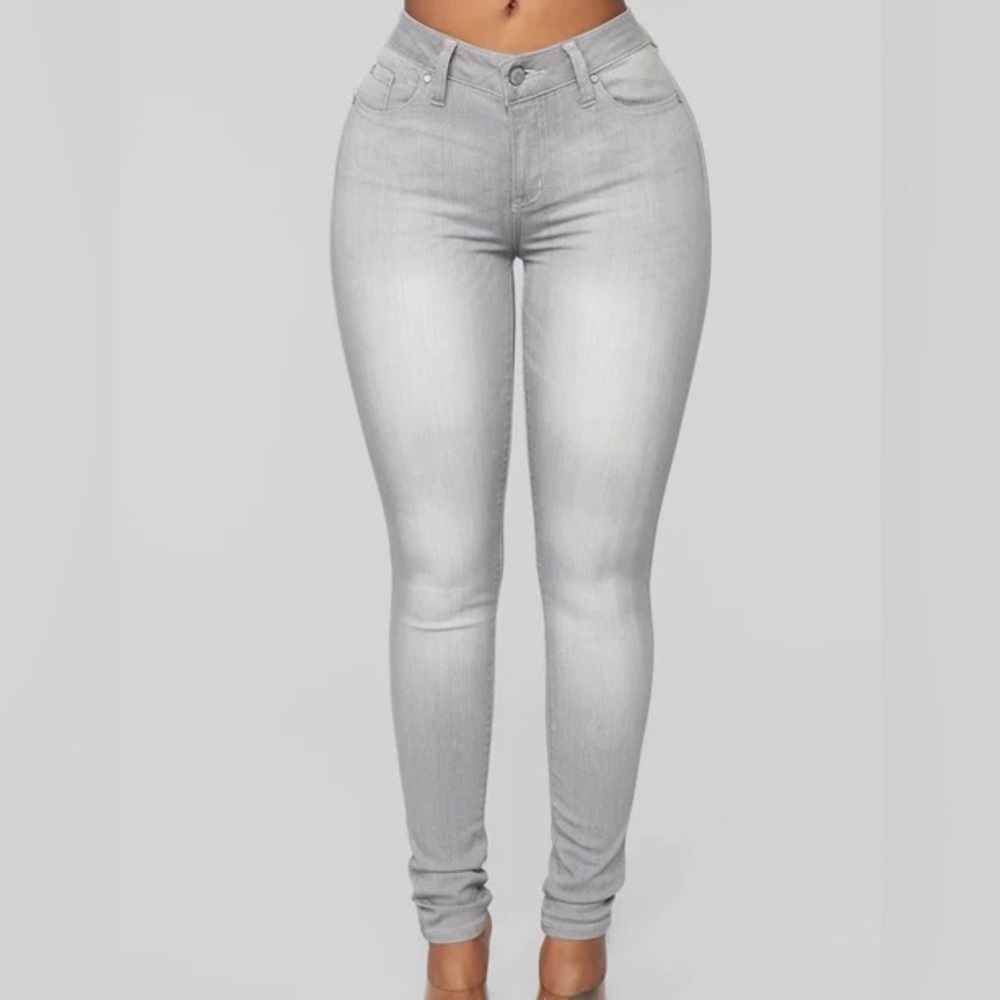 Gray skinny jeans fashion nova